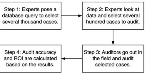 Fig. 2 The manual audit selection process for audit selection used at the time of the pilot project