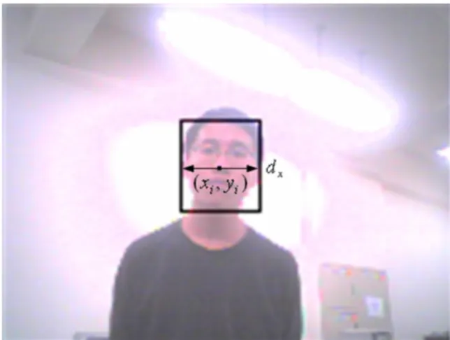 Fig. 2. Definition of the observed system state in the image plane.