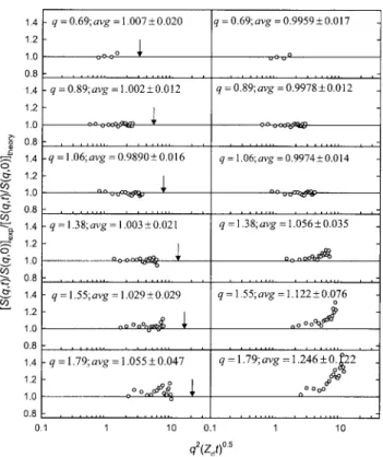 Fig. 4 兲 of the PVE sample with the curves 共—兲 calculated from Eq. 共7兲 共the
