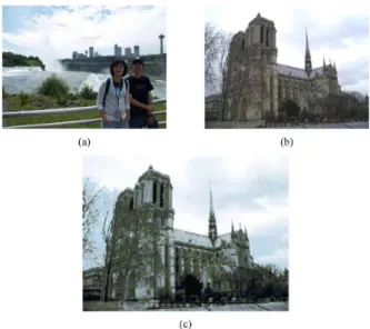 Fig. 6. Experimental result of mosaic image creation using Algorithm 1. (a) Secret image