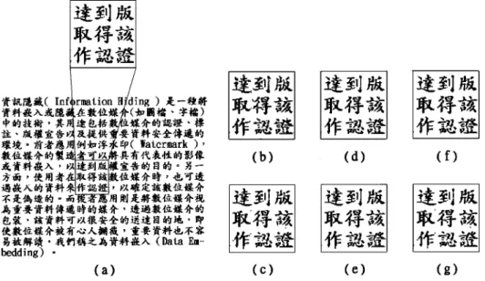 Fig. 3. Embedding effect on Chinese characters. (a) Original host image. (b) After embedding 1686 bytes by the proposed scheme with block size 8 2 8