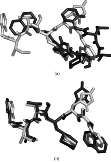 Figure 4. The docked ligand conformations with the lowest energies for 1hiv using 250,000 function evaluations