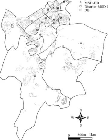 Fig. 2. Depot locations selected by the proposed MSD-DB and