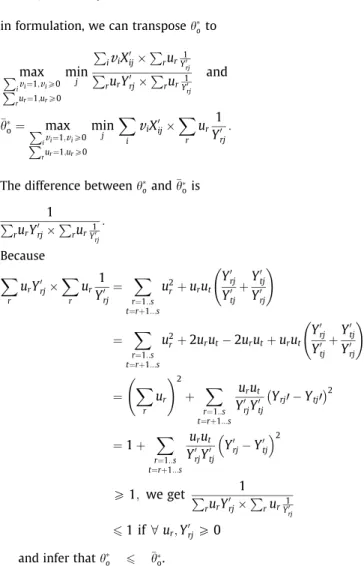 Table 4 . Because only DMU 5 is inefﬁcient, we show the efﬁciency scores, improvement strategies, and optimal weight sets that are derived by different models with two oriented situations in Table 5 