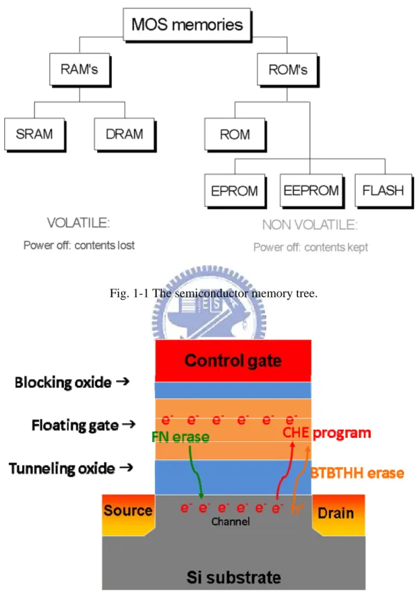 Fig. 1-1 The semiconductor memory tree. 