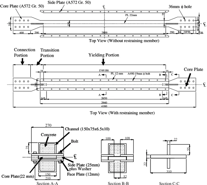 Fig. 1. Proposed buckling-restrained brace.