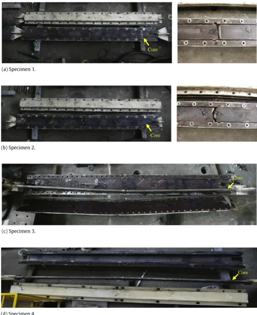 Fig. 6. Failure modes of all specimens after tests.