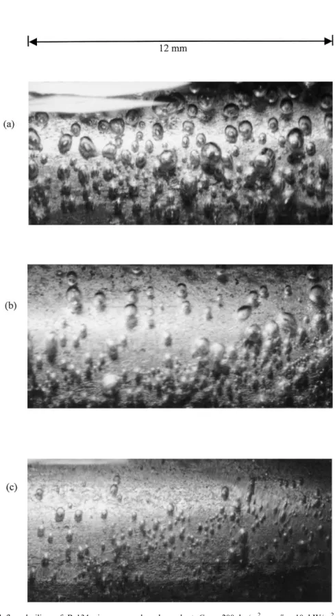 Fig. 11. Subcooled ¯ow boiling of R-134a in an annular channel at G = 200 kg/m 2 s, q 00