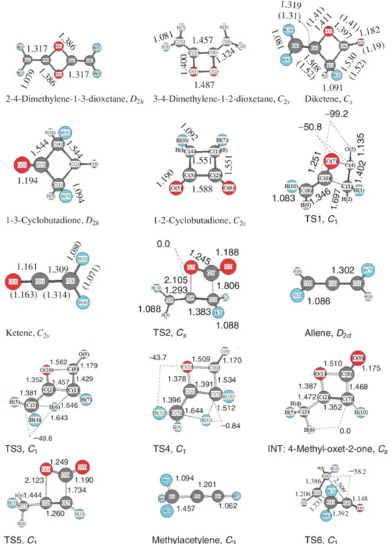Figure 4 Optimized [B3LYP/6-311G(d,p)] molecular geometries of all studied species. [Color figure can be viewed in the online issue, which is available at www.interscience.wiley.com.]