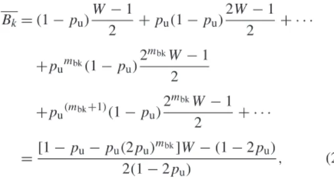 Fig. 7 illustrates the proposed bulk-arrival discrete-time queueing model for a mesh user, where the state variable s represents the number of frames queued at the user