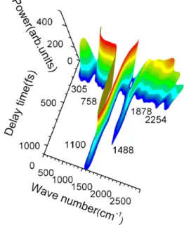 Fig. 5. Three-dimensional display of spectrogram spectra of t-PA at 1.71 eV.