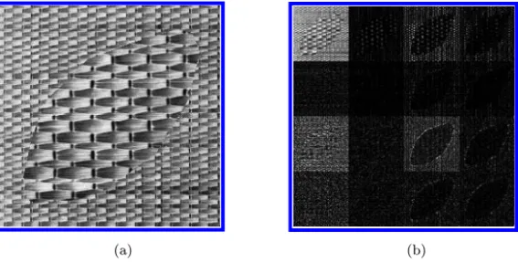Fig. 2. An input image and its transformed image via packet-structured wavelet transform