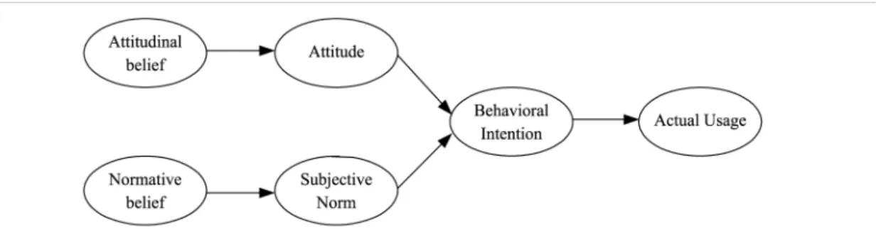 Figure 1 The pure form of the theory of reasoned action
