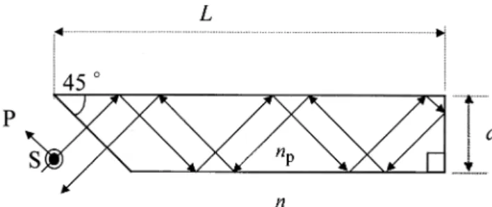 Fig. 1. The optical path in the vacuum probe.