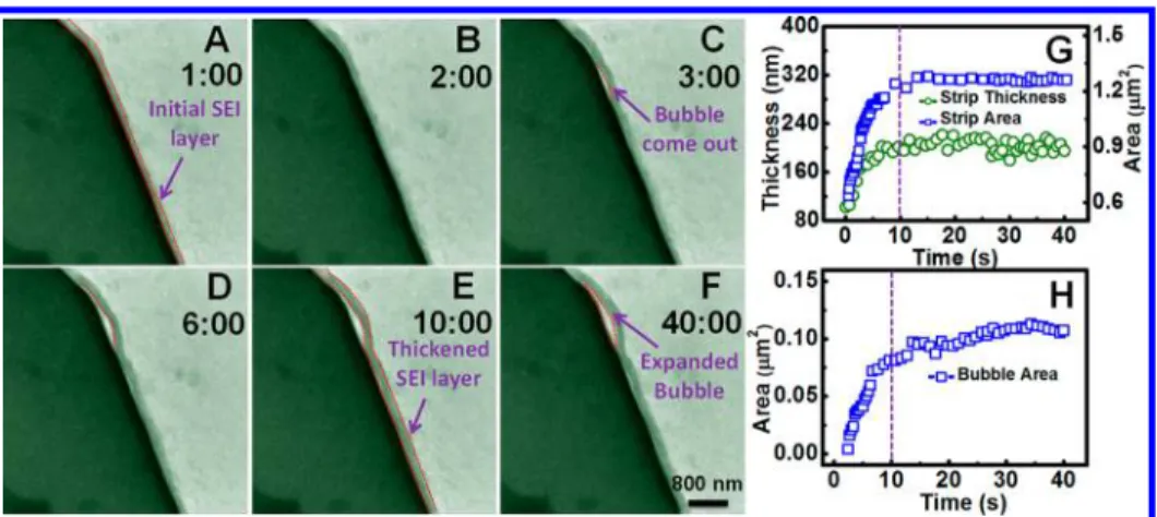 Figure 1 is a schematic illustration of the real time observation of electrochemical reaction using the  electro-chemical liquid cell