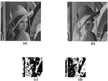 Fig. 9 Example of negation attack: (a) the original host image Ba- Ba-boon; (b) negation of the watermarked image; (c) signature directly extracted without applying the proposed mechanism; and (d)  signa-ture extracted by the proposed approach.