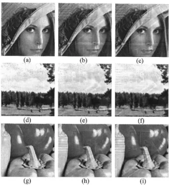 Table  3  PSNR  summary  of  watermarked  color  images  before  and  after  JPEG  2000  compression.