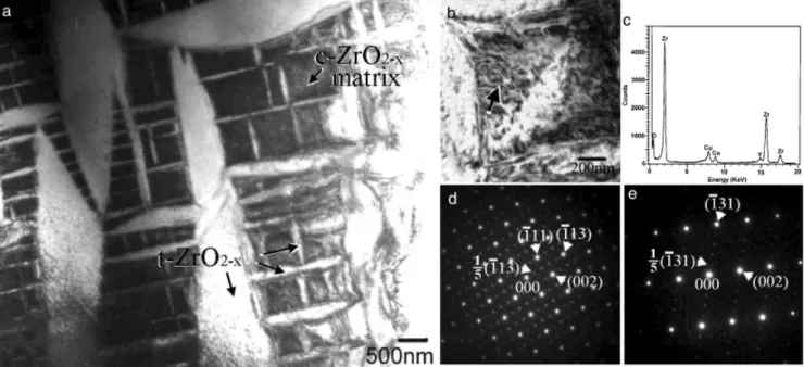 Fig. 7. Schematic diagrams showing the microstructural evolution of the zirconia side in the ZrO 2 /Ti diffusion couple annealed at 13001C/6 h