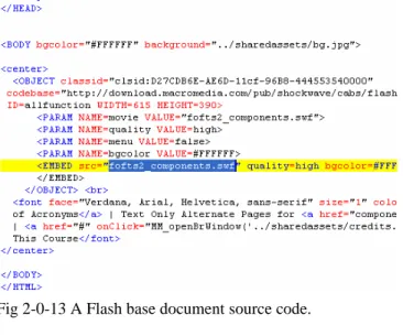 Fig 2-0-13 A Flash base document source code. 