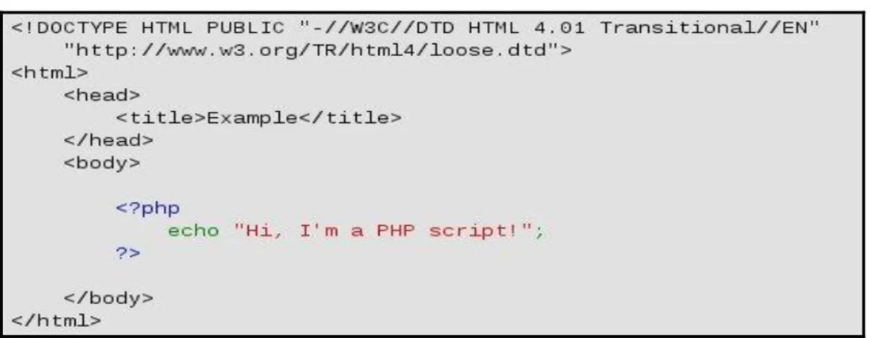 Figure 2-3 Example of PHP code 