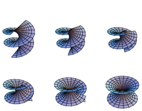 Figure 1.1: Classical minimal surfaces: Helicoid. http://mathworld.wolfram.com/Catenoid.html