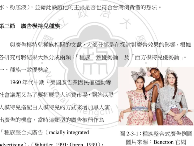 圖 2-3-1：種族整合式廣告例圖  圖片來源：Benetton 官網 