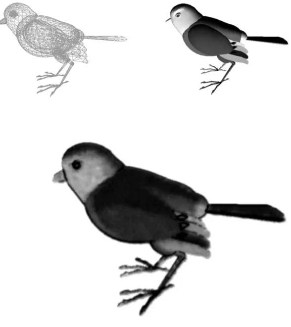Figure 4.2: Sparrow with silhouette edges 
