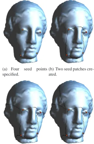 Figure 3: Dissection on the venus head model.
