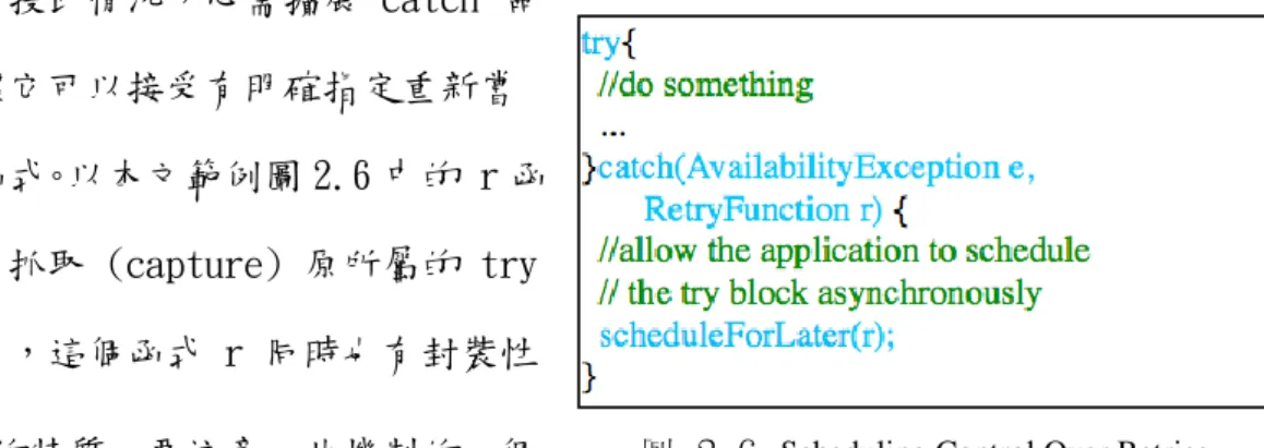 圖  ２.６  Scheduling Control Over Retries 
