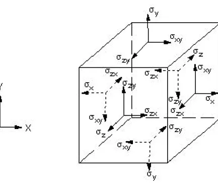 Figure 3.1 schematic illustration of stress vector 