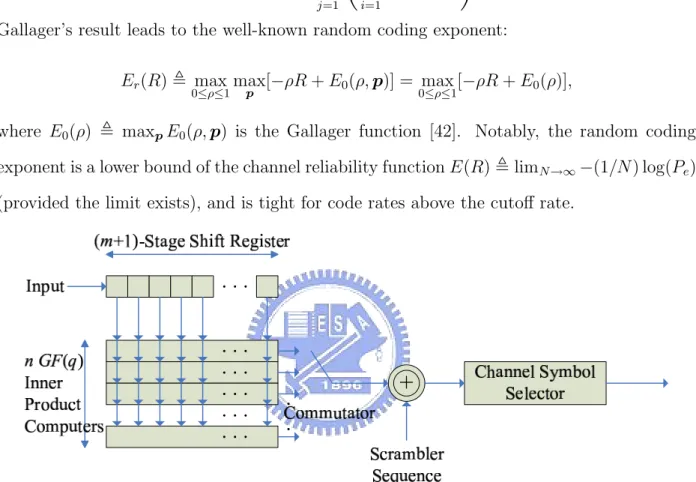 Figure 4.1: Single-input n-output encoder model considered in [36]. All elements are in GF(q), where q is either a prime or a power of a prime.