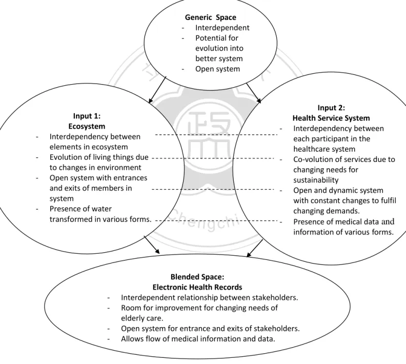 Figure 5: Conceptual blending between health service system and ecosystem Input 1: 