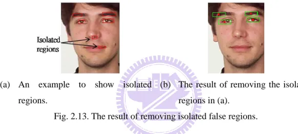 Fig. 2.13. The result of removing isolated false regions. 