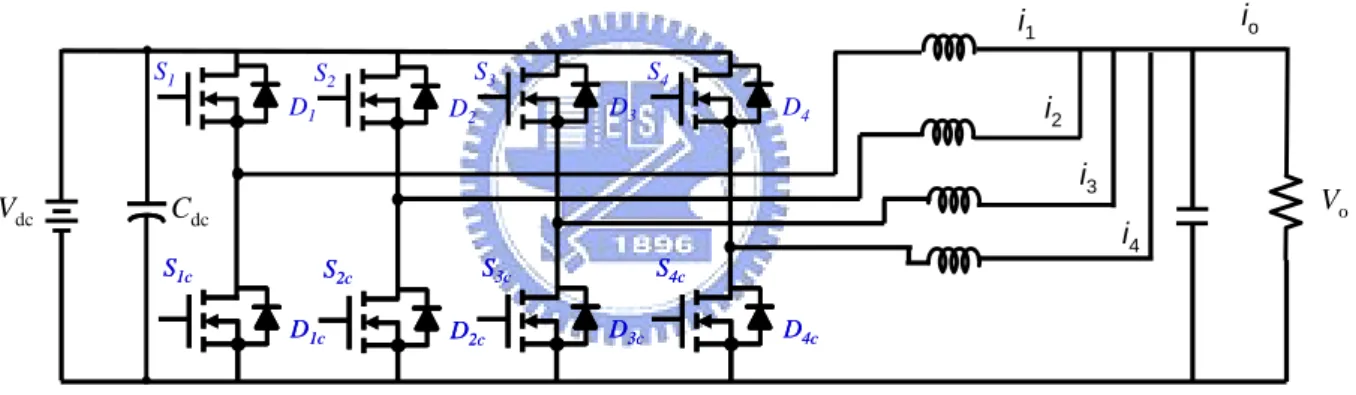 Fig. 1.1. Multiphase buck converter topology. 