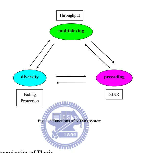 Fig. 1.2 Functions of MIMO system. 