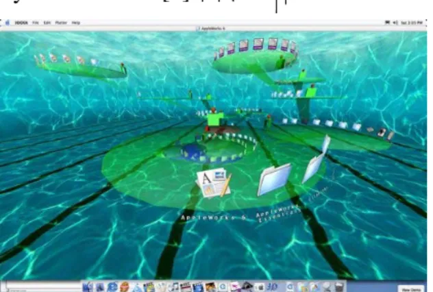 圖 4 3DOSX: Three Dimensional File System  Browser 