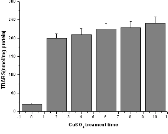Fig 2 Oxidation level of LDL on Cu 2+ -induced lipid peroxidation 
