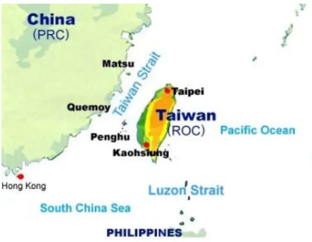 Figure 1 – Geographic location of Kinmen (Quemoy) 
