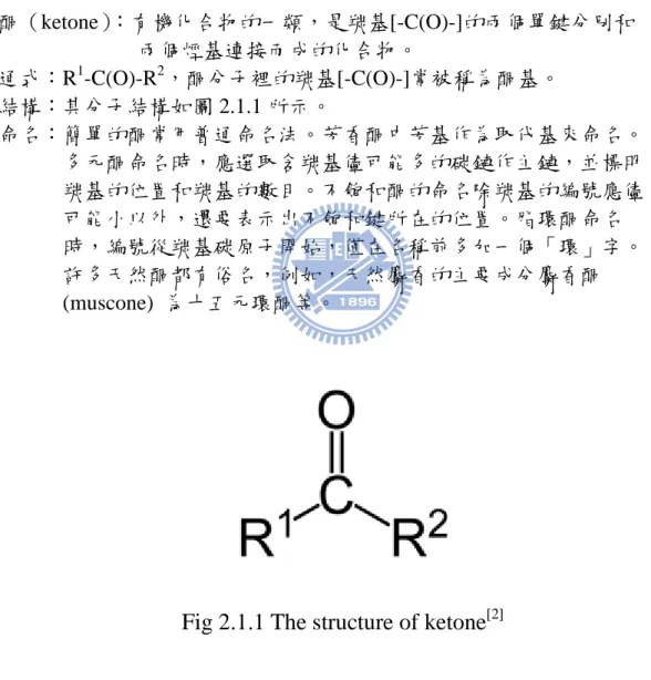 Fig 2.1.1 The structure of ketone [2] 