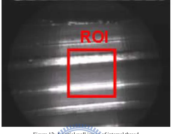 Figure 12: A partial wall image of internal thread 