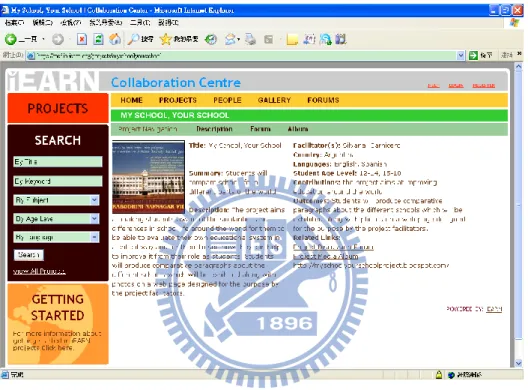 Figure 4.1 Screenshot of My School, Your School project 