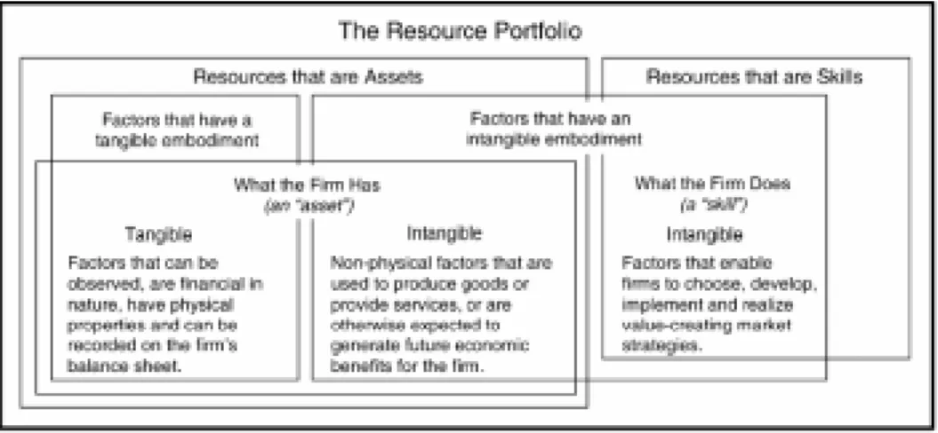 Figure 2.3  Resource portfolio (Source: Galbreath, 2005) 