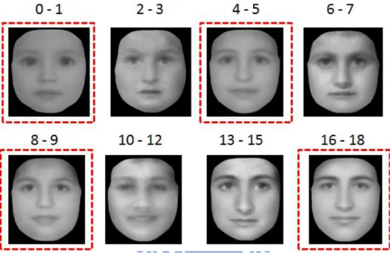 Figure 4. 1 The full-filled aging pattern. The images with red dotted line frames are  the missing data full-filled by AGES method