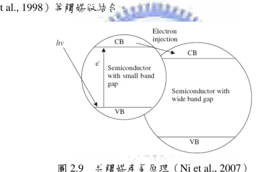 圖 2.9 共觸媒產氫原理（Ni et al., 2007）