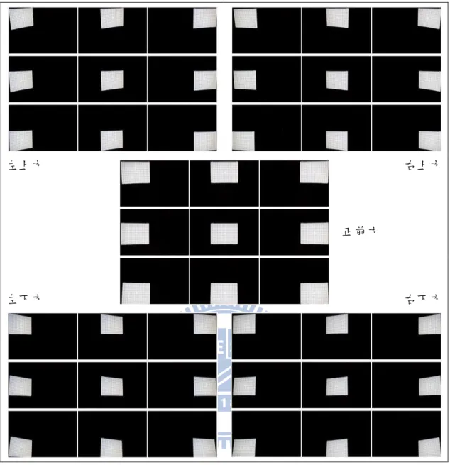 圖 3-14、拍攝 Lensphoto 率定標之影像組 set5 