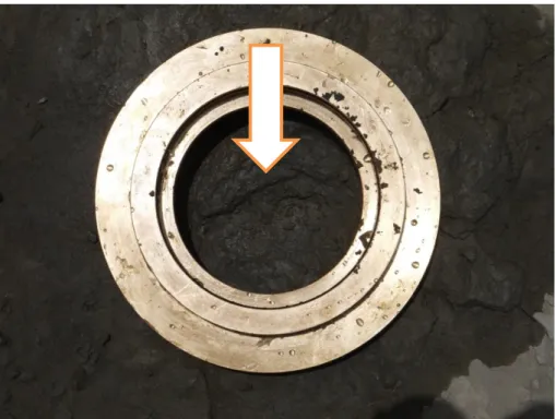 圖  2-38 試驗後所得之沖刷坑(齊汝鴻，2012) 