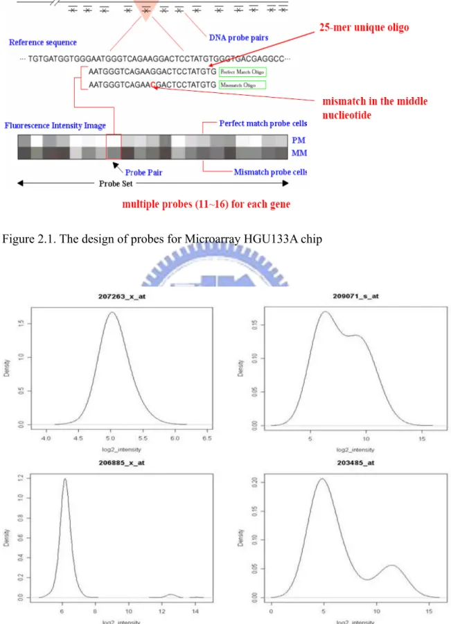 Figure 2.1. The design of probes for Microarray HGU133A chip 