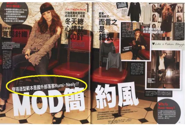圖  11  時尚雜誌以時尚部落客為主題製作之單元