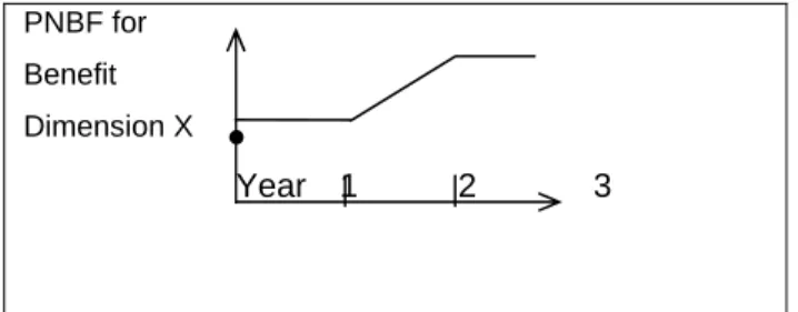 Figure 1: PNBF graph with annual benefits rising in the second year 