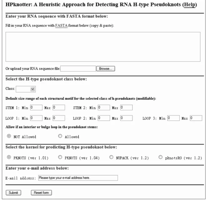 Figure 4.1: The interface of HPknotter.